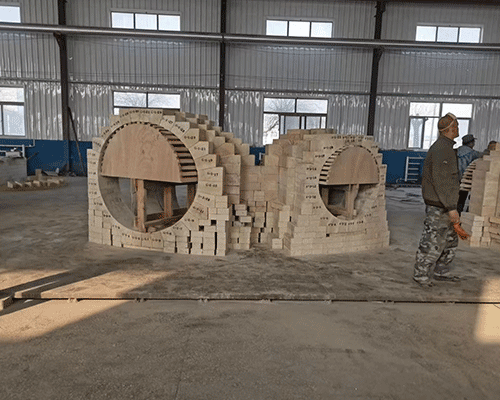 熱風(fēng)爐燃燒口組合磚，紅柱石磚